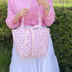 Coquette Bow Tote Bag Sewing Pattern with Video Tutorial (PDF Download)