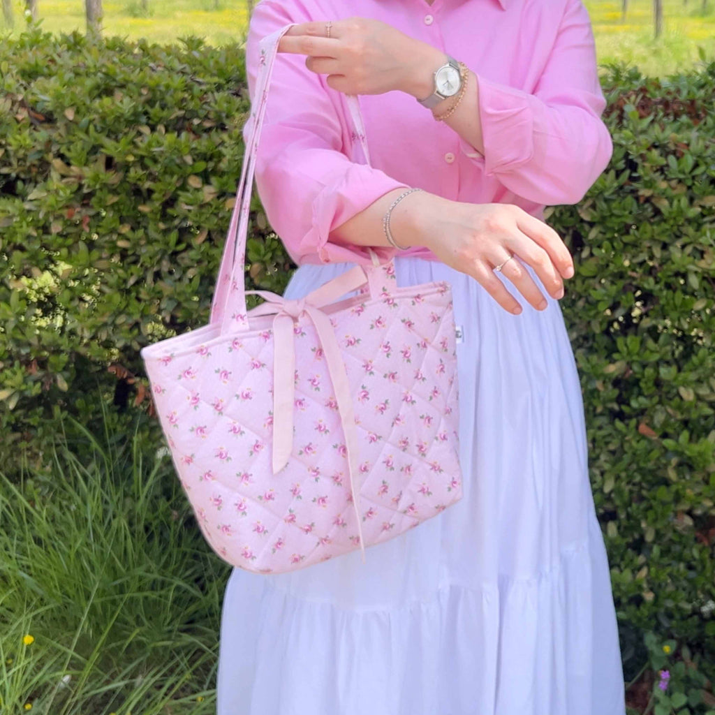 Coquette Bow Tote Bag Sewing Pattern with Video Tutorial (PDF Download)