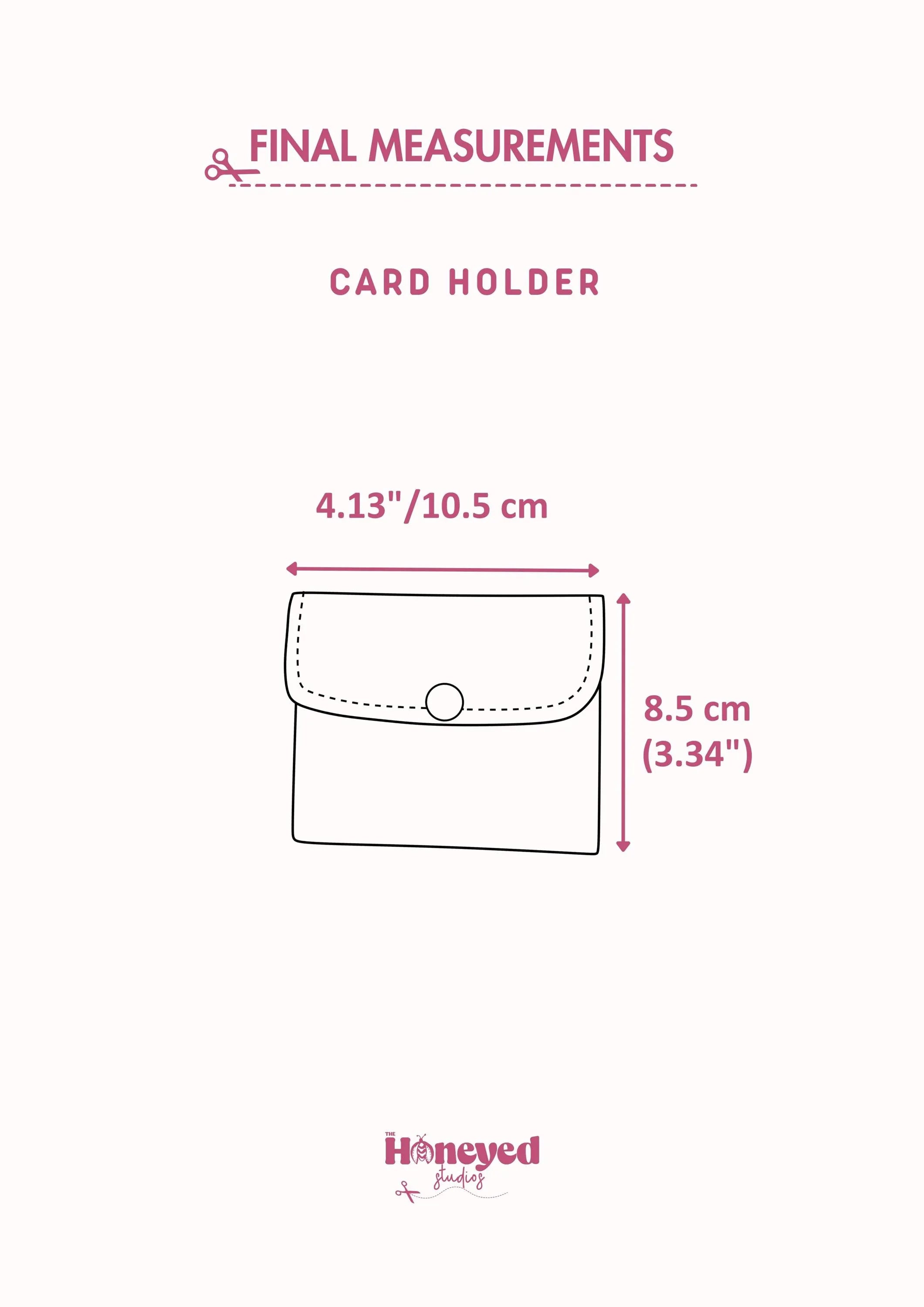 Card Holder Sewing Pattern, Video Tutorial + PDF Download, Beginner Mini Wallet