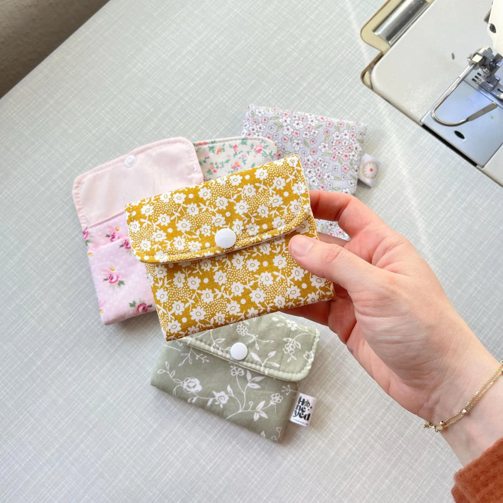 Card Holder Sewing Pattern, Video Tutorial + PDF Download, Beginner Mini Wallet