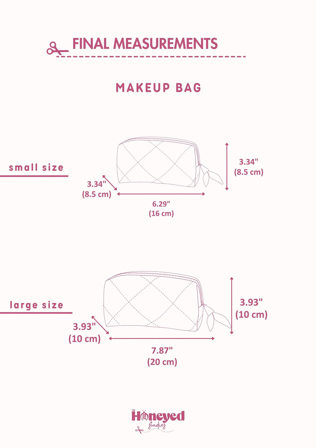Makeup Bag Sewing Pattern, Puffy Cosmetic Bag, Beginner-Friendly Pattern, 2 Sizes with Video Tutorial