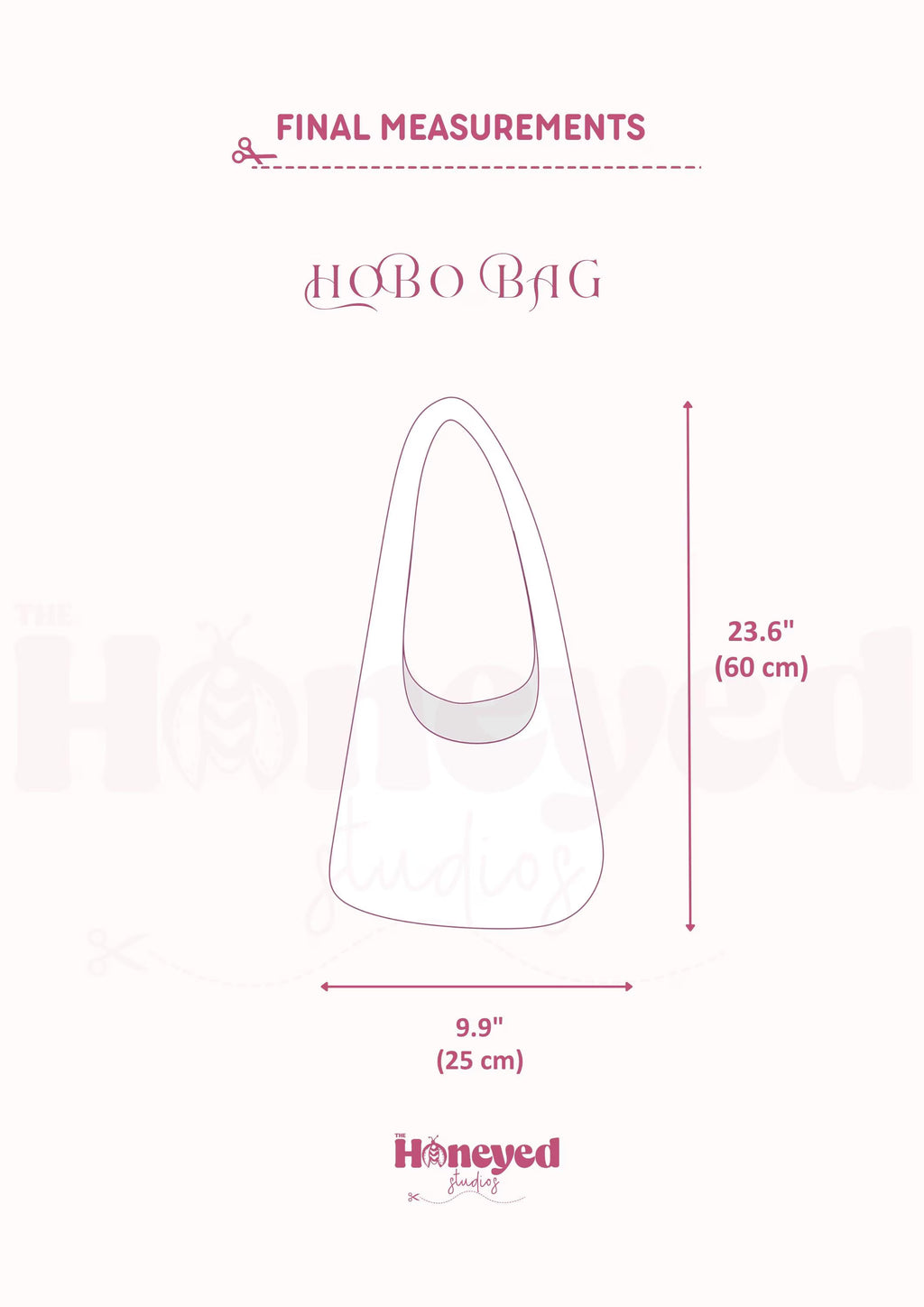 Hobo Bag Sewing Pattern, Beginner Friendly Tote Bag PDF Pattern, Full Video Tutorial, Photo Tutorial