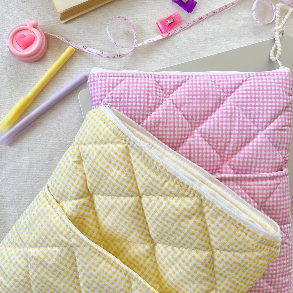 Laptop Sleeve Sewing Pattern with Pocket, Beginner Friendly PDF, Video Tutorial, 3 Sizes 13" 14" 15"