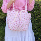 Coquette Bow Tote Bag Sewing Pattern with Video Tutorial (PDF Download)