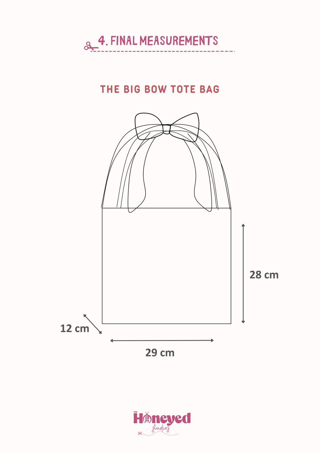 Bow Tote Bag Sewing Pattern, Video Tutorial, Beginner-Friendly PDF Pattern
