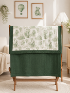 Kişiselleştirilmiş Müslin Bebek Battaniyesi Green Bear