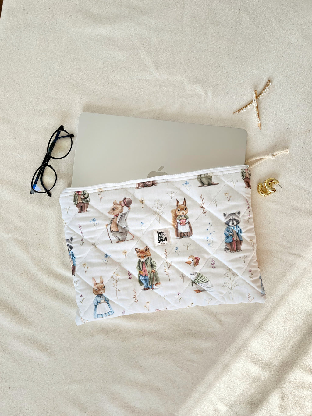 Osterhasen-Laptophülle, gepolsterte MacBook-Hülle für 13–14–15–16 Zoll