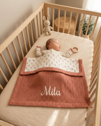 Kişiselleştirilmiş Müslin Bebek Battaniyesi Terra Floral