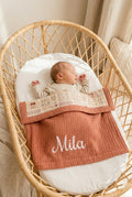 Kişiselleştirilmiş Müslin Bebek Battaniyesi Frame