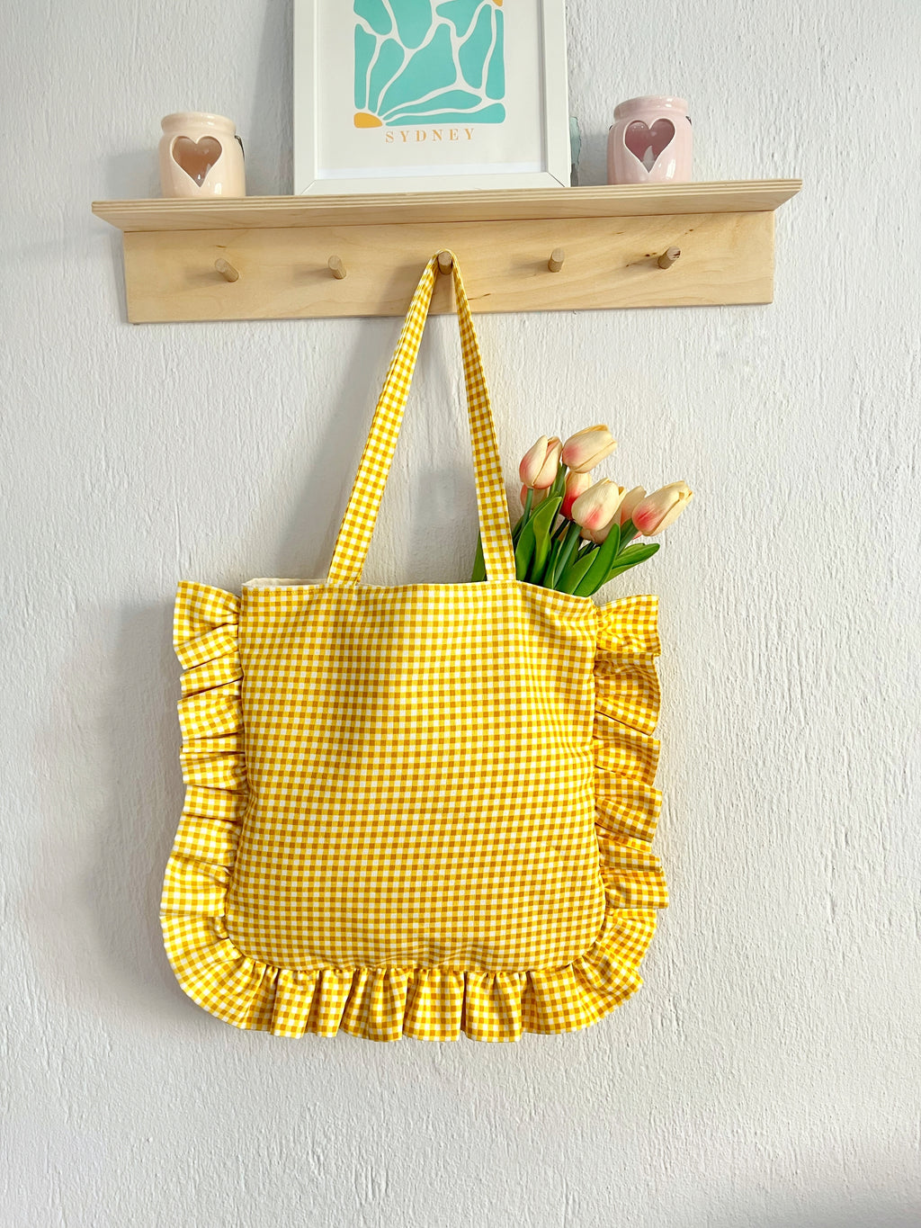 Ruffle Tote Bag Sewing Video Tutorial, Shoulder Bag PDF Pattern, Instant Download