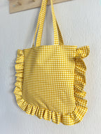 Ruffle Tote Bag Sewing Video Tutorial, Shoulder Bag PDF Pattern, Instant Download