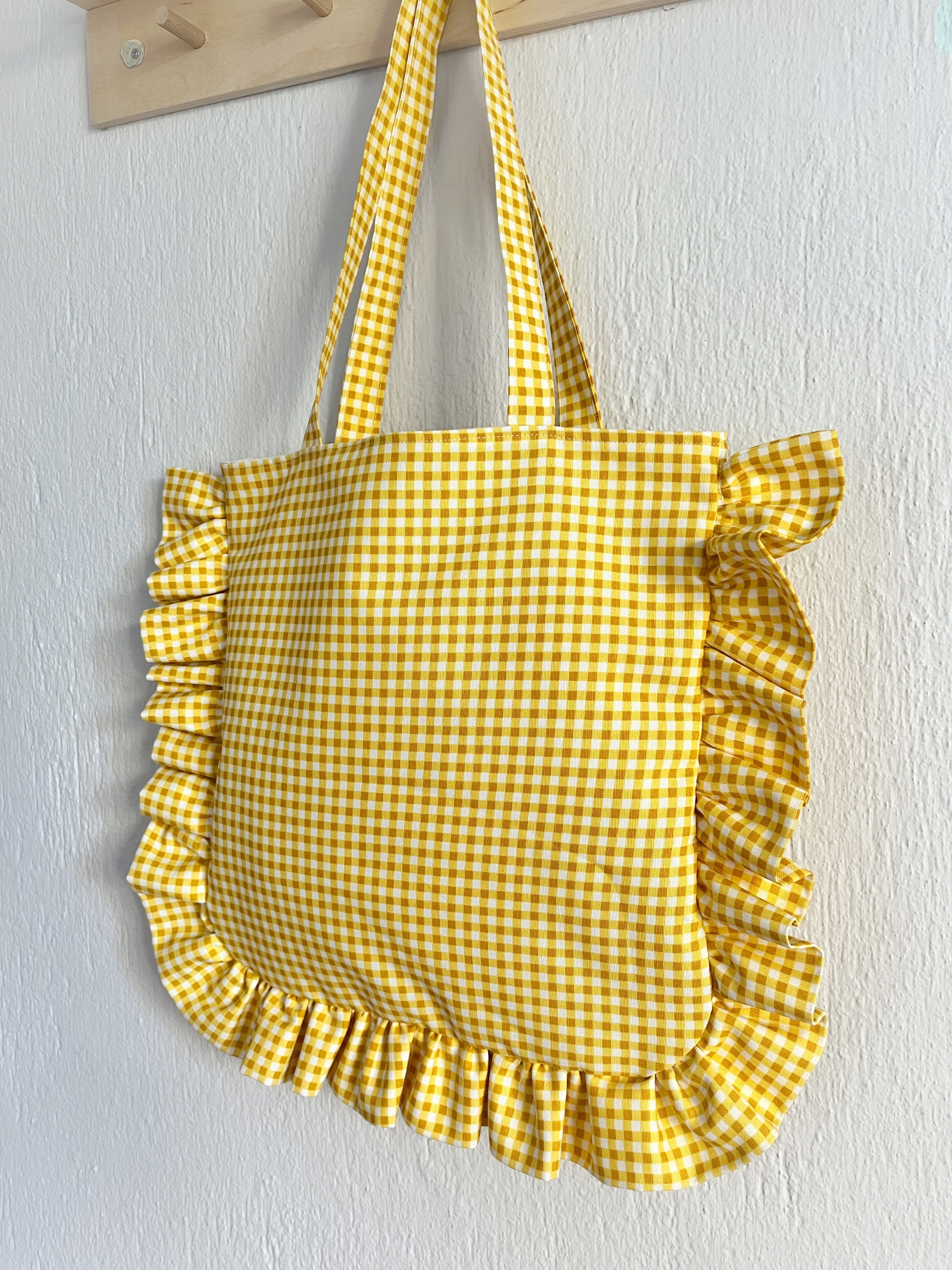 Ruffle Tote Bag Sewing Video Tutorial, Shoulder Bag PDF Pattern, Instant Download