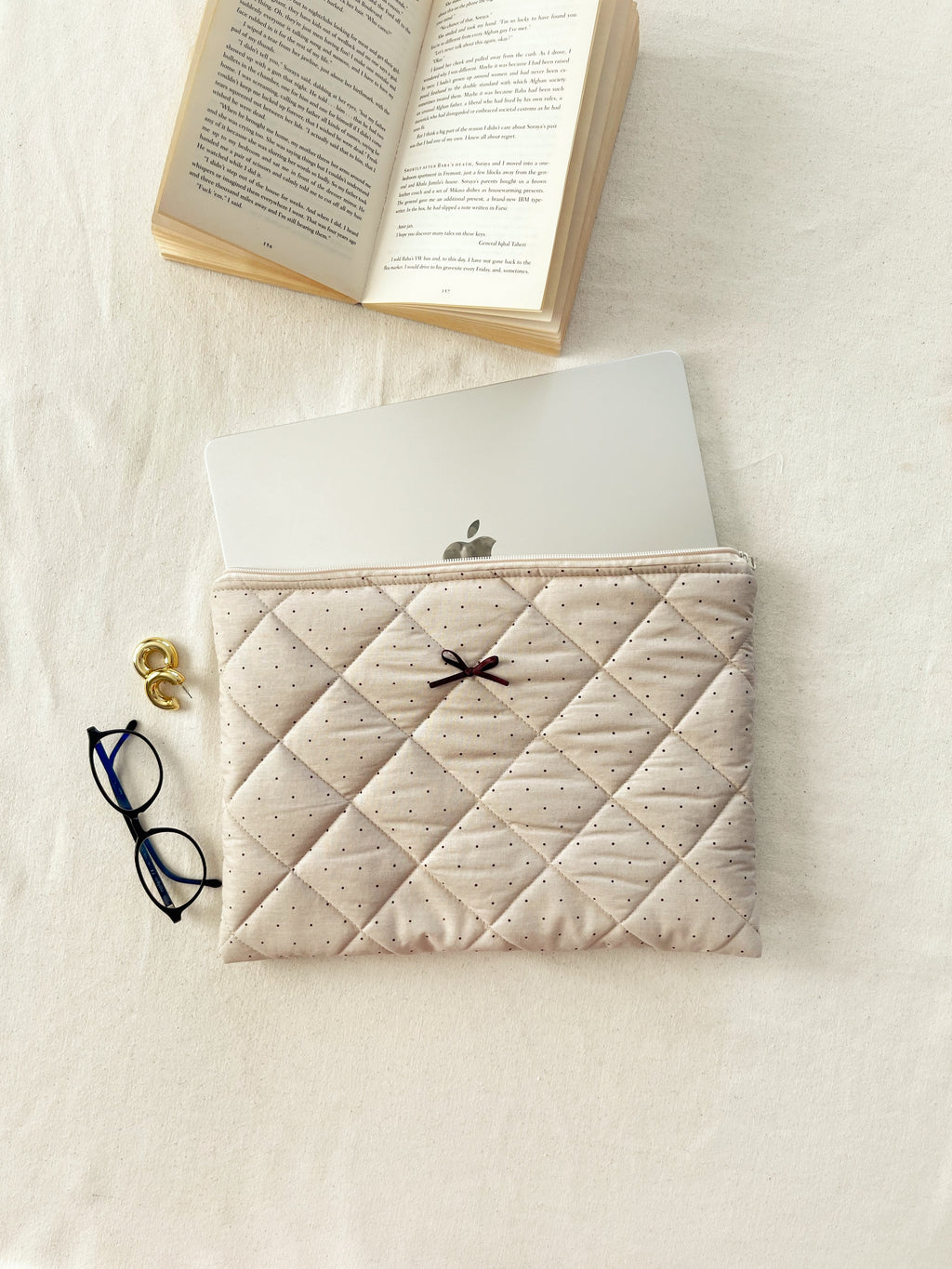 Ribbon Quilted MacBook Laptop Sleeve 13–14-15-16"