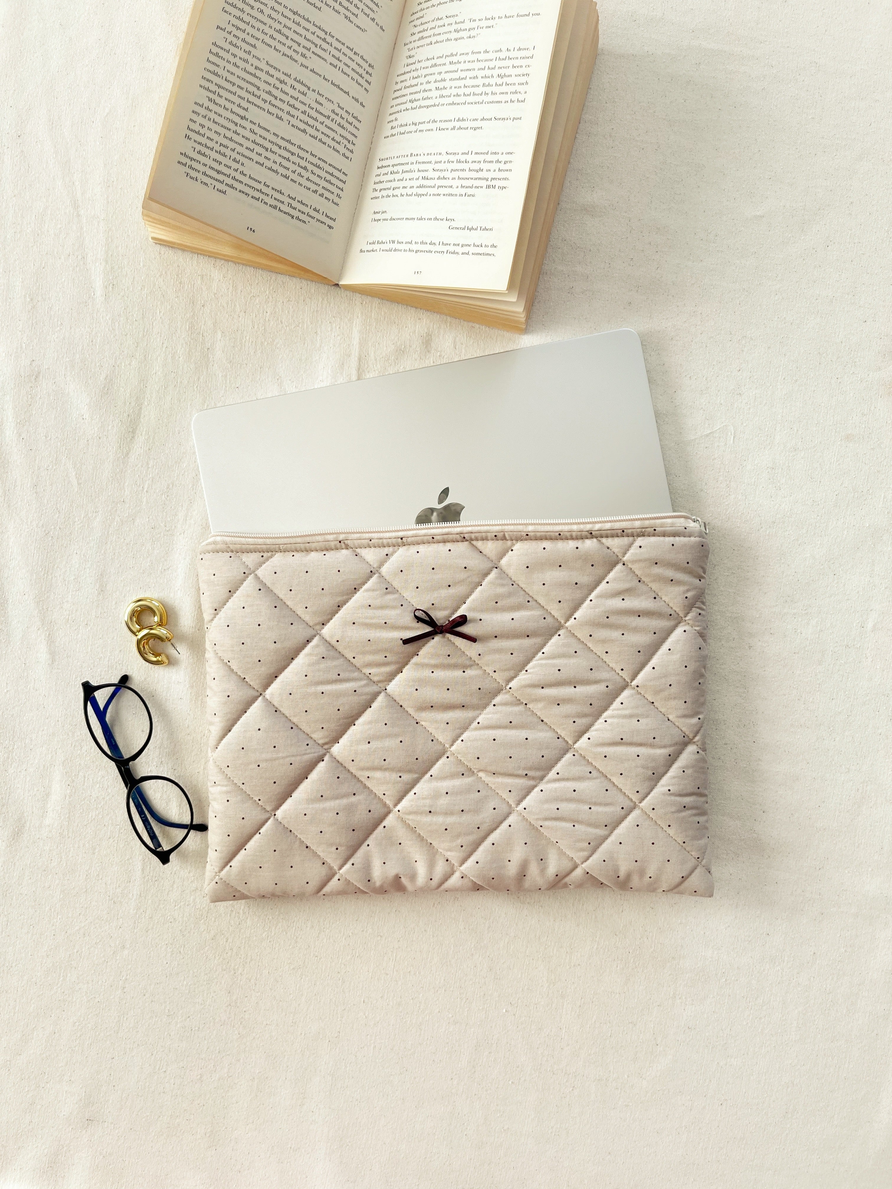 Ribbon Quilted MacBook Laptop Sleeve 13–14-15-16"
