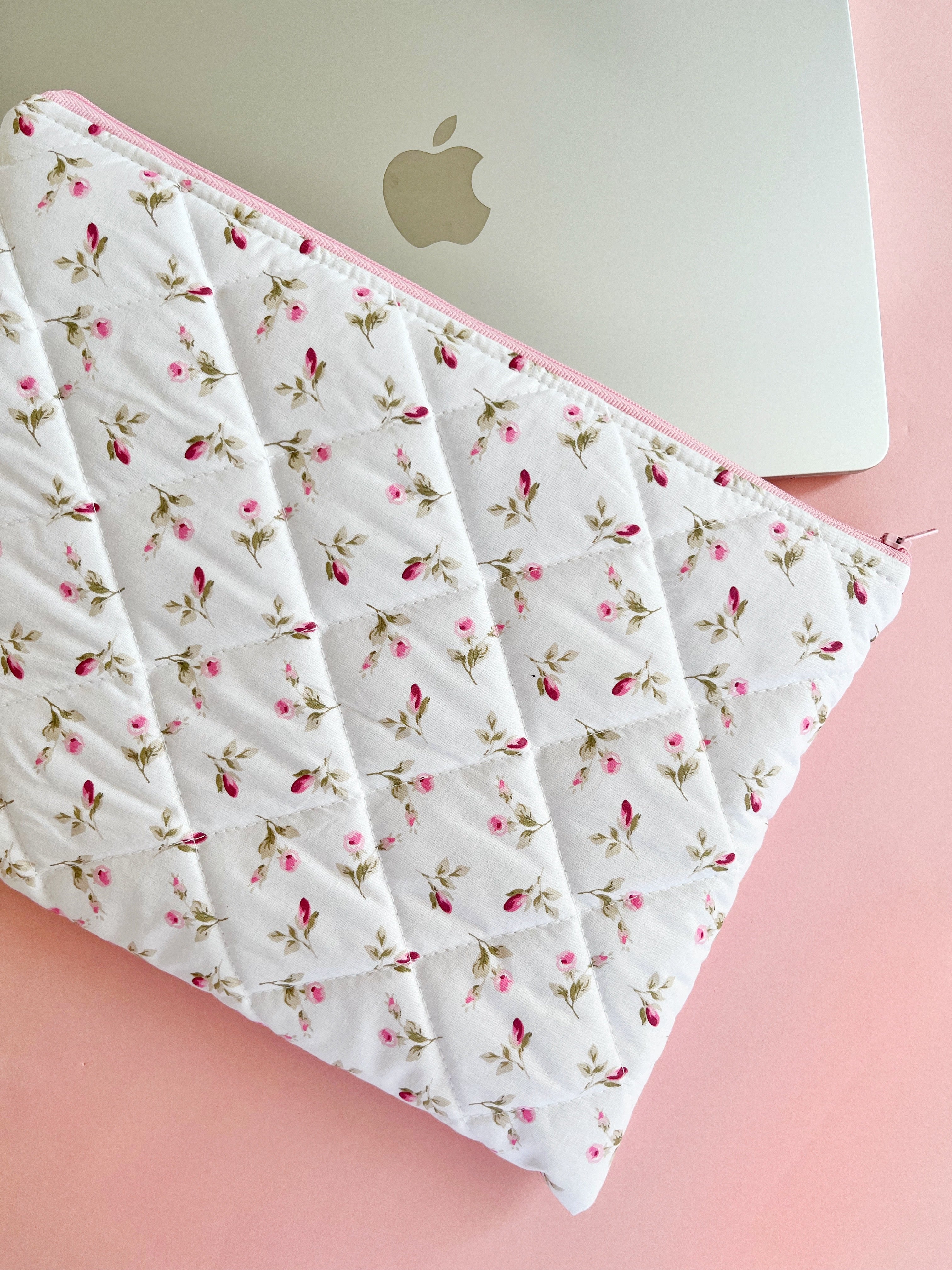 Pinkfarbene Laptophülle mit Schleife, gepolsterte MacBook-Hülle für 13–14–15–16 Zoll