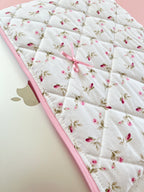 Pinkfarbene Laptophülle mit Schleife, gepolsterte MacBook-Hülle für 13–14–15–16 Zoll