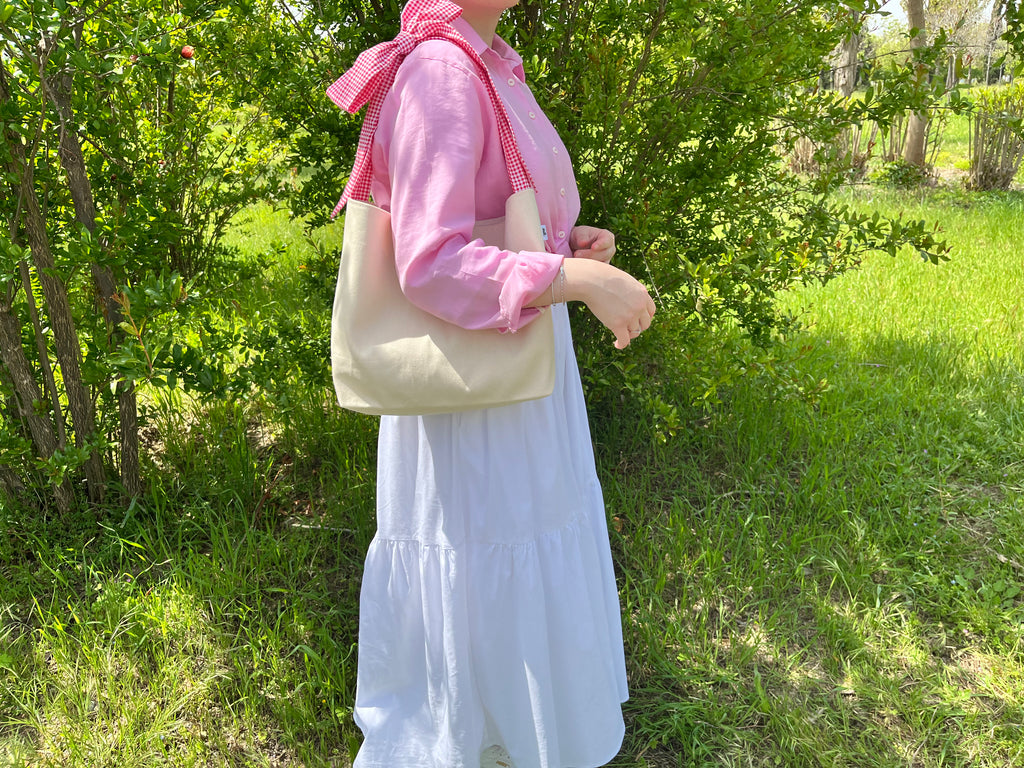Bow Tote Bag Sewing Pattern, Video Tutorial, Beginner-Friendly PDF Pattern