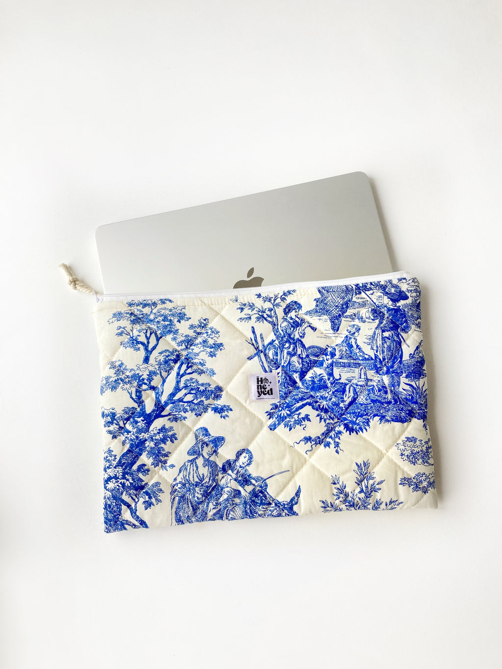 Blaue Laptophülle, gesteppte MacBook-Hülle für 13–14–15–16 Zoll