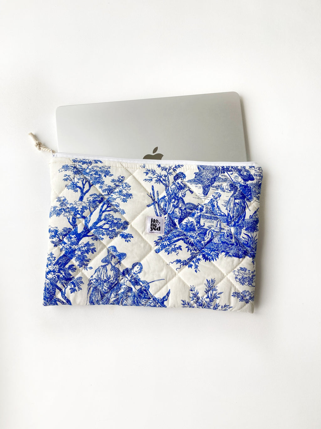Blaue Laptophülle, gesteppte MacBook-Hülle für 13–14–15–16 Zoll