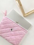 Rosa MacBook Hülle, gesteppte Laptop Sleeve 13–14–15–16 Zoll