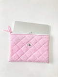 Rosa MacBook Hülle, gesteppte Laptop Sleeve 13–14–15–16 Zoll
