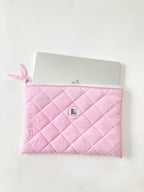 Rosa MacBook Hülle, gesteppte Laptop Sleeve 13–14–15–16 Zoll