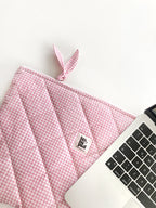 Rosa MacBook Hülle, gesteppte Laptop Sleeve 13–14–15–16 Zoll
