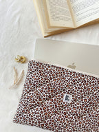 Leoparden-Laptophülle, gesteppte Baumwoll-MacBook-Hülle für 13–14–15–16 Zoll