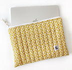 Kapitone Laptop Kılıfı, Çiçekli MacBook Kılıfı 13-14-15-16 inç