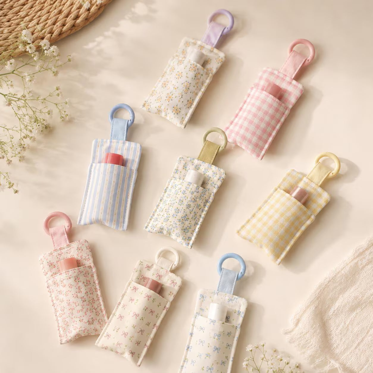 Chapstick Holder Pattern, Lip Balm Holder Sewing Pattern PDF, Lip Balm Keychain Full Video Tutorial, Beginner Friendly