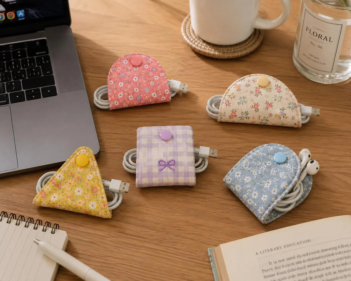 Cable Holder Sewing Pattern PDF, Cable Keeper Video Tutorial, Fabric Cable Organizer, Cable Tidy, Beginner Sewing Pattern